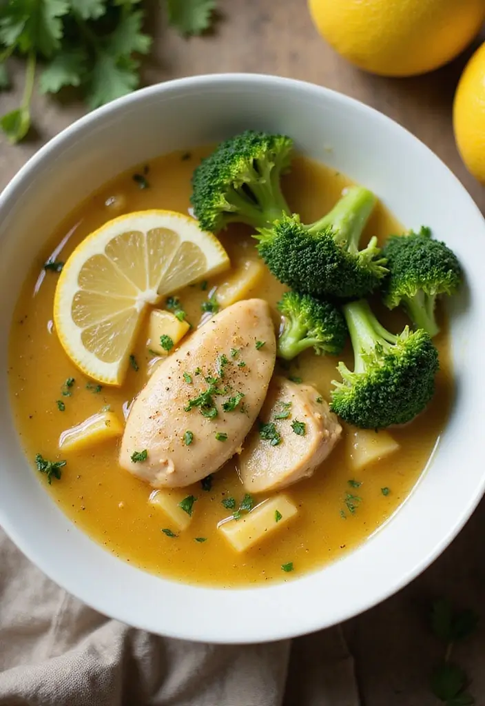 29 Greek Lemon Chicken Soup Recipes That Feel Warm & Bright 17 29 Greek Lemon Chicken Soup Recipes That Feel Warm & Bright - 16. Lemon Chicken Soup with Broccoli