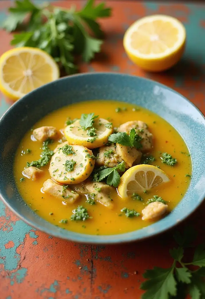 29 Greek Lemon Chicken Soup Recipes That Feel Warm & Bright 23 29 Greek Lemon Chicken Soup Recipes That Feel Warm & Bright - 22. Lemon Chicken Soup with Pesto