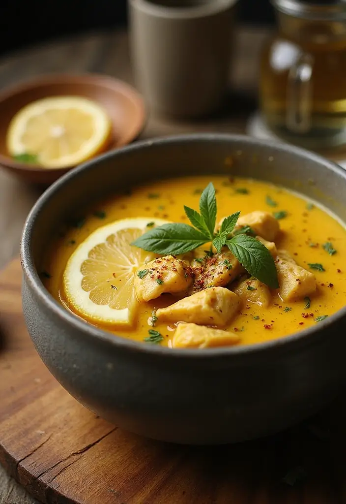 29 Greek Lemon Chicken Soup Recipes That Feel Warm & Bright 24 29 Greek Lemon Chicken Soup Recipes That Feel Warm & Bright - 23. Lemon Chicken Soup with Curry