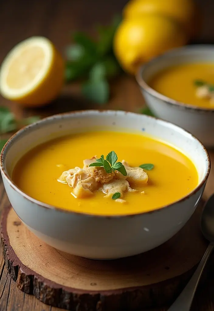 29 Greek Lemon Chicken Soup Recipes That Feel Warm & Bright 25 29 Greek Lemon Chicken Soup Recipes That Feel Warm & Bright - 24. Lemon Chicken Soup with Ginger