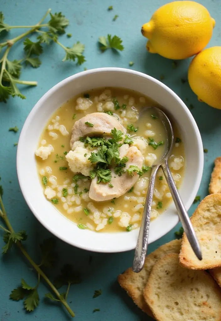29 Greek Lemon Chicken Soup Recipes That Feel Warm & Bright 8 29 Greek Lemon Chicken Soup Recipes That Feel Warm & Bright - 7. Lemon Chicken Soup with Cauliflower Rice