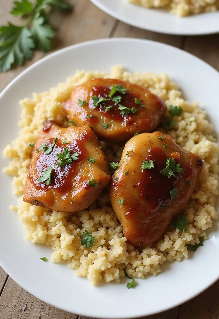 29 Honey Soy Chicken Thighs Recipes That Are Savory & Tender 24 29 Honey Soy Chicken Thighs Recipes That Are Savory & Tender - 23. Honey Soy Chicken Thighs with Couscous