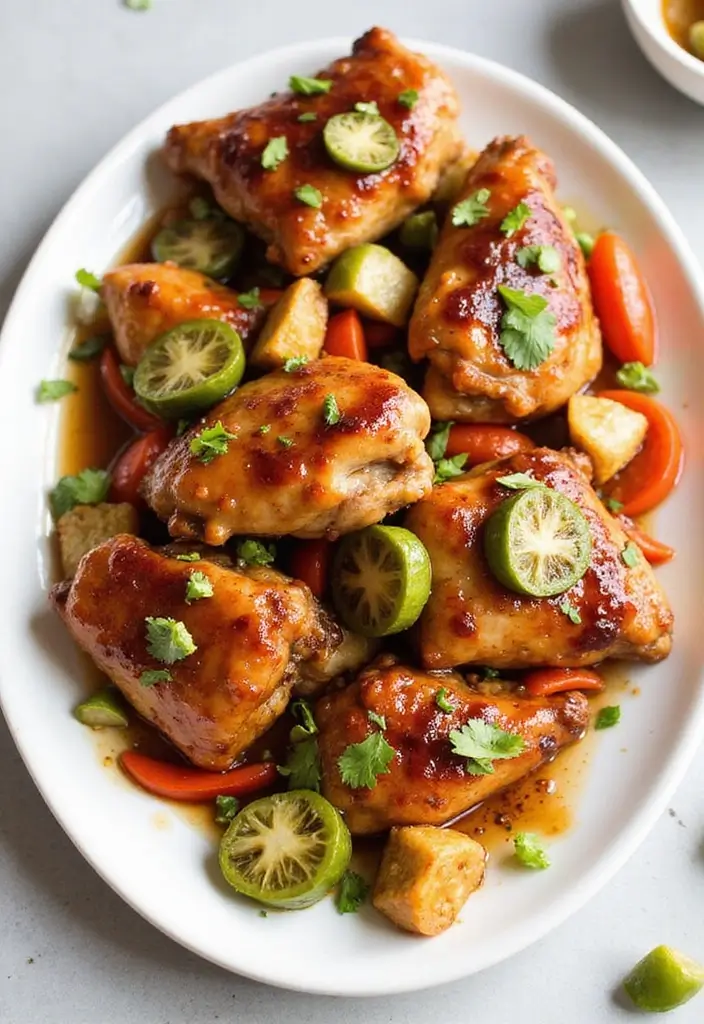 29 Honey Soy Chicken Thighs Recipes That Are Savory & Tender 25 29 Honey Soy Chicken Thighs Recipes That Are Savory & Tender - 24. Honey Soy Chicken Thighs with Pickled Vegetables