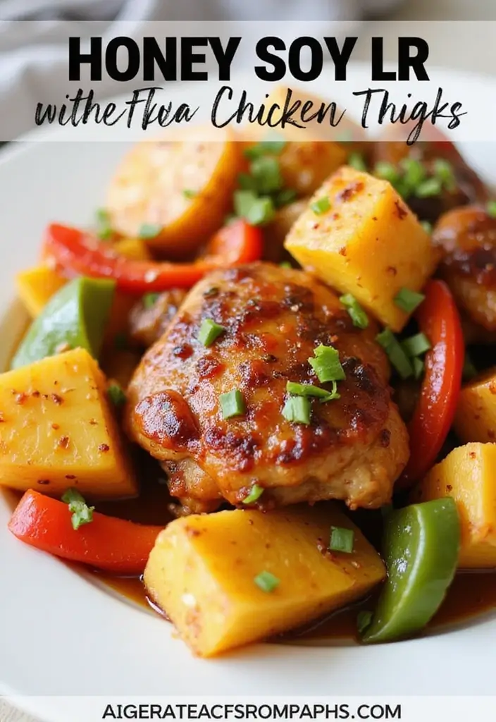 29 Honey Soy Chicken Thighs Recipes That Are Savory & Tender 8 29 Honey Soy Chicken Thighs Recipes That Are Savory & Tender - 7. Honey Soy Chicken Thighs with Pineapple