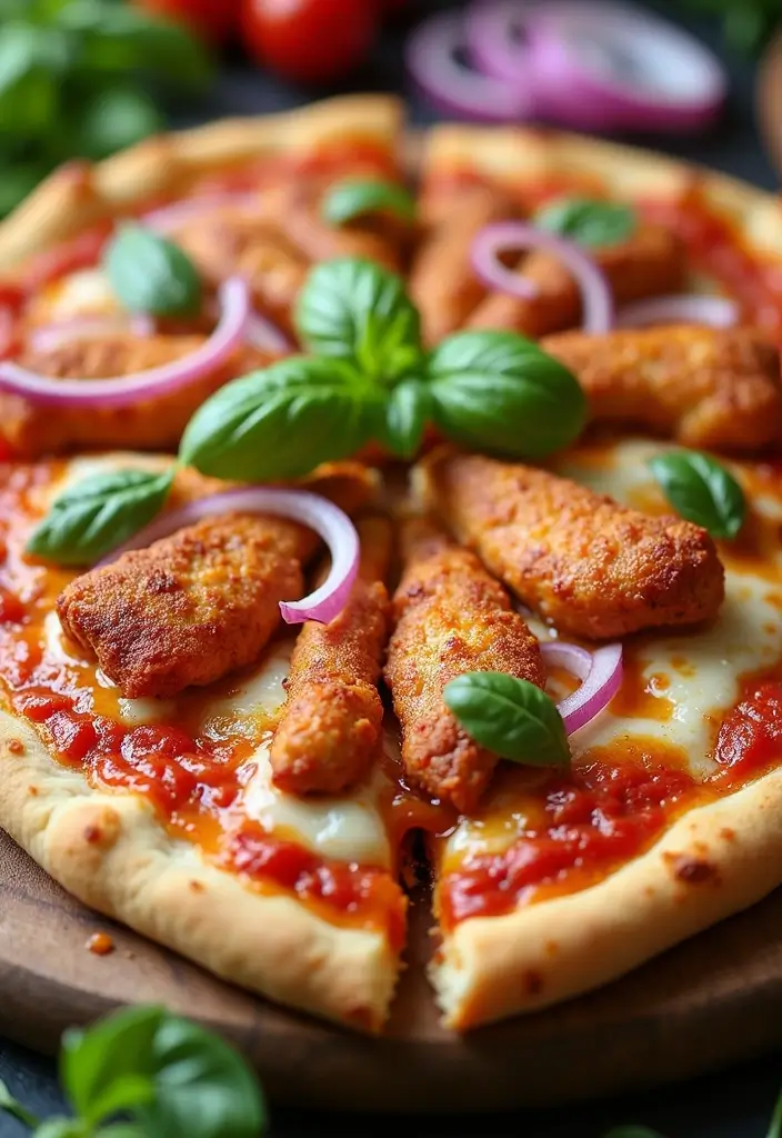 29 Hot Honey Chicken Tenders That Bring the Perfect Burn 22 29 Hot Honey Chicken Tenders That Bring the Perfect Burn - 21. Hot Honey Chicken Tender Pizza