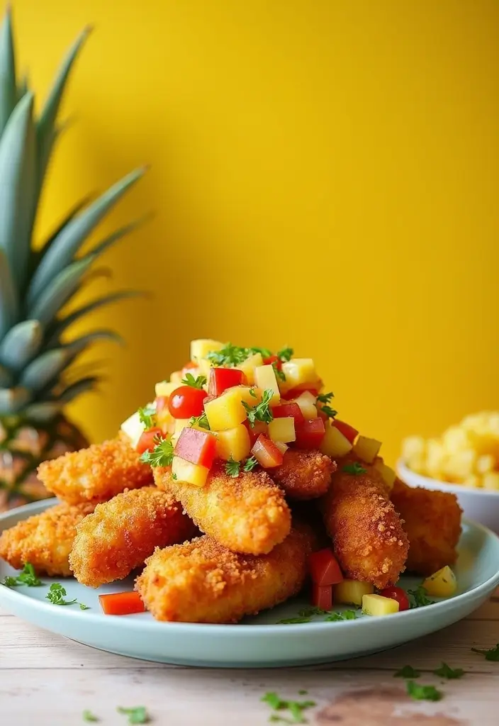 29 Hot Honey Chicken Tenders That Bring the Perfect Burn 10 29 Hot Honey Chicken Tenders That Bring the Perfect Burn - 9. Hot Honey Chicken Tenders with Pineapple Salsa