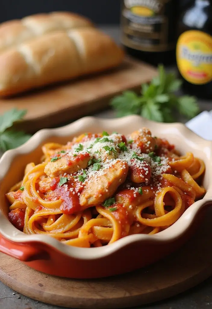 29 One Pot Chicken Parmesan Pasta Recipes That Are Cheesy & Perfect 12 29 One Pot Chicken Parmesan Pasta Recipes That Are Cheesy & Perfect - 11. One Pot BBQ Chicken Parmesan Pasta