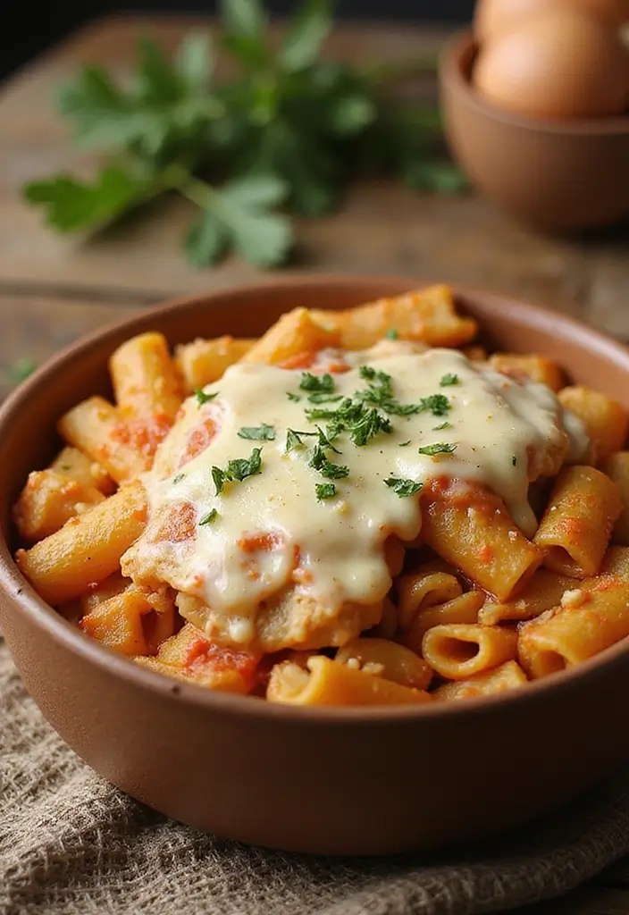 29 One Pot Chicken Parmesan Pasta Recipes That Are Cheesy & Perfect 23 29 One Pot Chicken Parmesan Pasta Recipes That Are Cheesy & Perfect - 22. One Pot Chicken Parmesan Pasta with Cheese Sauce