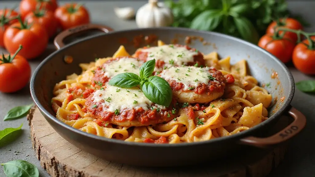 29 One Pot Chicken Parmesan Pasta Recipes That Are Cheesy & Perfect 6 29 One Pot Chicken Parmesan Pasta Recipes That Are Cheesy & Perfect