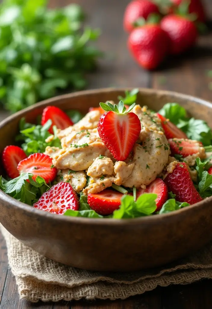 29 Round Swamp Farm Chicken Salad Recipes That Are Fresh & Classic 29 29 Round Swamp Farm Chicken Salad Recipes That Are Fresh & Classic - 28. Strawberry Chicken Salad