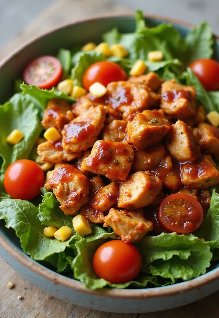 29 Round Swamp Farm Chicken Salad Recipes That Are Fresh & Classic 7 29 Round Swamp Farm Chicken Salad Recipes That Are Fresh & Classic - 6. BBQ Chicken Salad