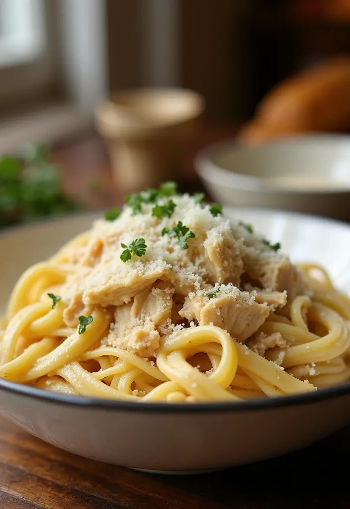 29 Shredded Chicken Breast Recipes That Are Versatile & Juicy - 10. Shredded Chicken Pasta