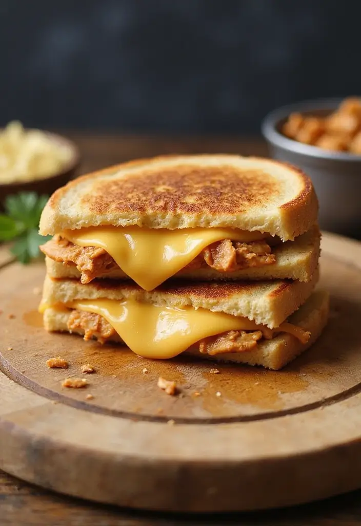 29 Shredded Chicken Breast Recipes That Are Versatile & Juicy - 20. Shredded Chicken Grilled Cheese