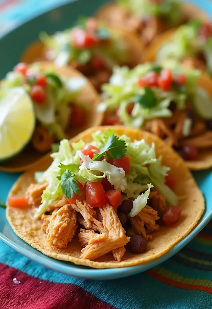 29 Shredded Chicken Breast Recipes That Are Versatile & Juicy - 21. Shredded Chicken Tostadas
