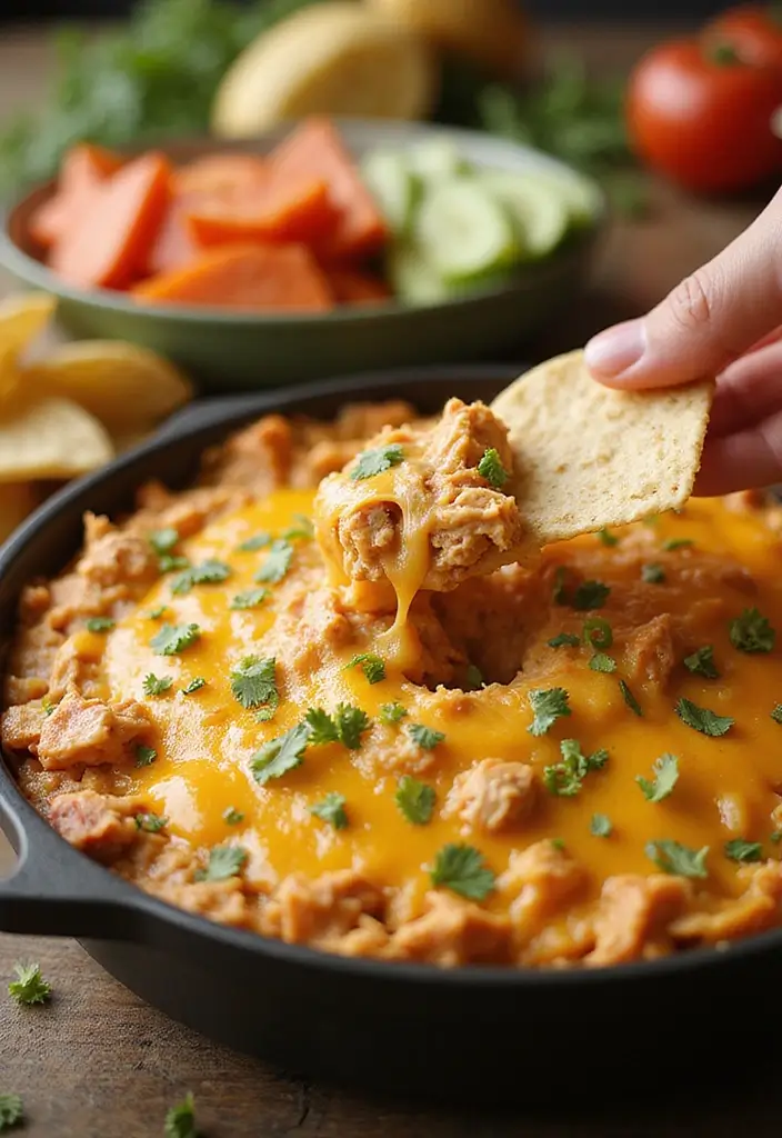29 Shredded Chicken Breast Recipes That Are Versatile & Juicy - 22. Shredded Chicken Dip