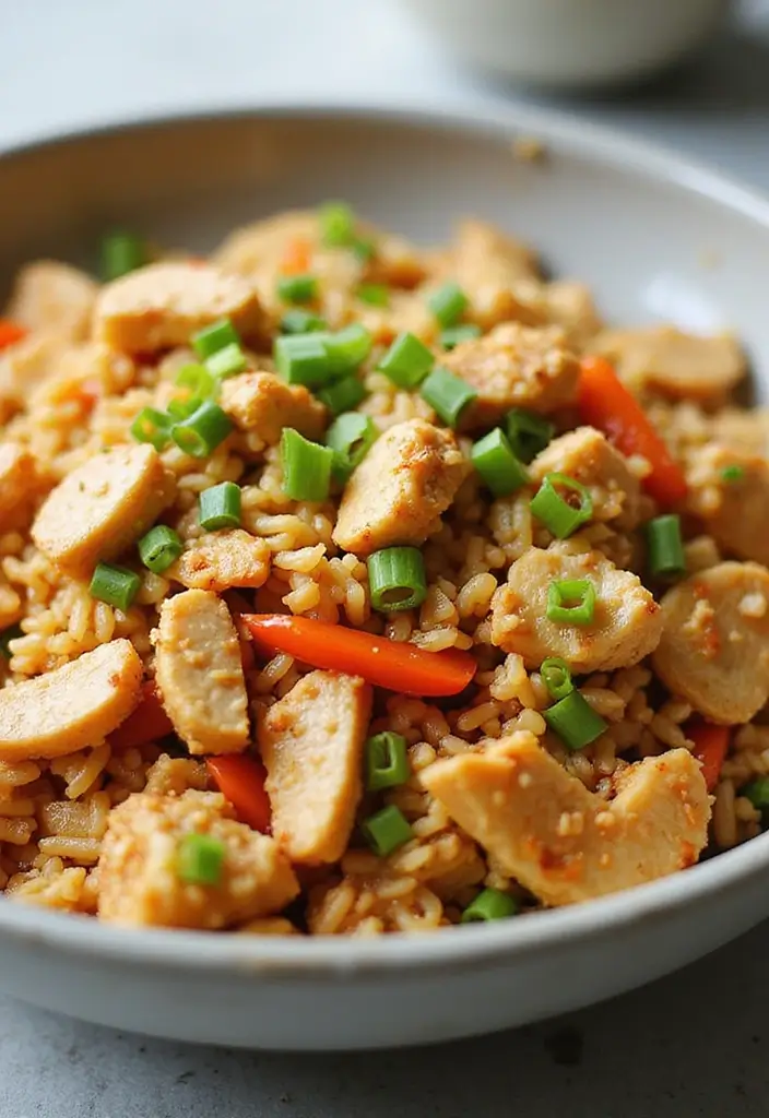 29 Shredded Chicken Breast Recipes That Are Versatile & Juicy - 7. Shredded Chicken Fried Rice