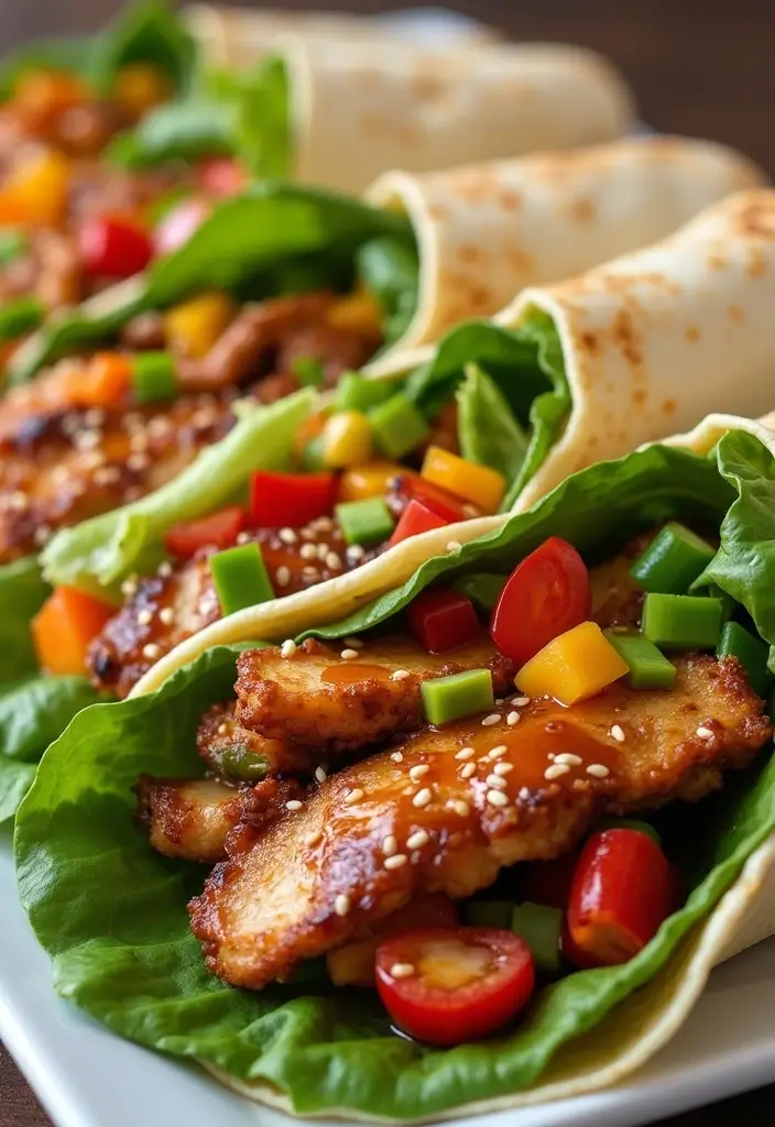 29 Slow Cooker Asian Chicken Recipes That Are Sweet & Savory - 17. Teriyaki Chicken Wraps