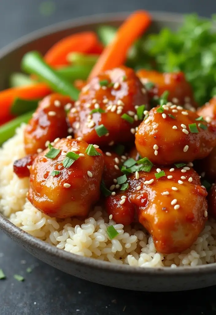 29 Slow Cooker Asian Chicken Recipes That Are Sweet & Savory - 7. Sesame Chicken
