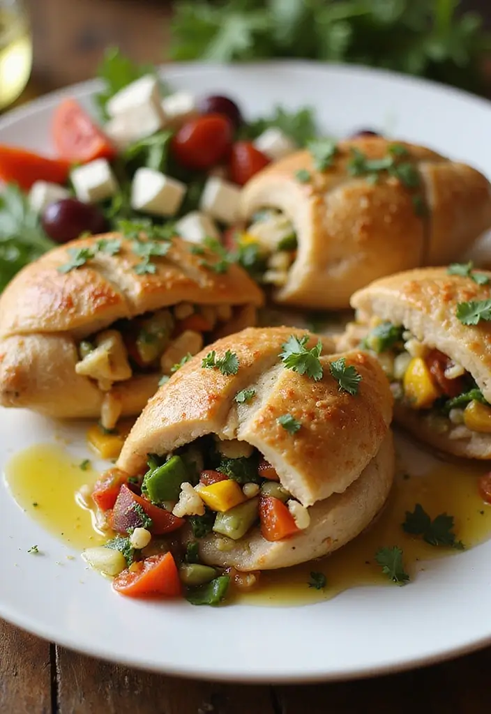 29 Stuffed Chicken Breast with Stuffing Recipes That Are Festive & Cozy - 10. Mediterranean Stuffed Chicken with Olives