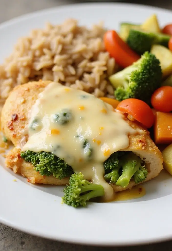 29 Stuffed Chicken Breast with Stuffing Recipes That Are Festive & Cozy - 12. Cheesy Broccoli Stuffed Chicken