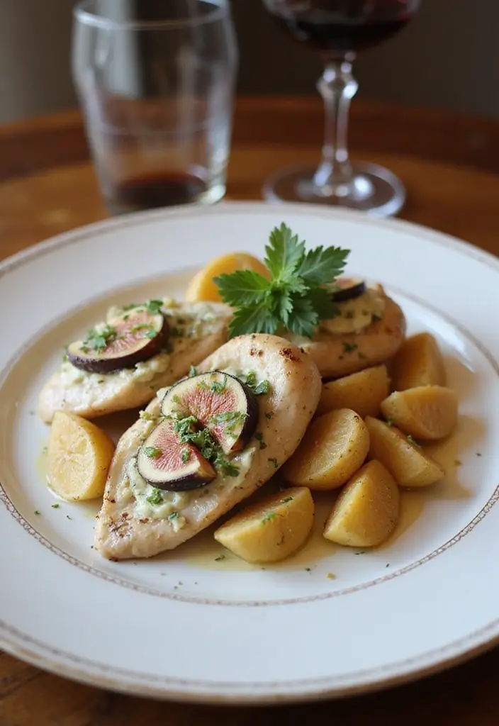 29 Stuffed Chicken Breast with Stuffing Recipes That Are Festive & Cozy - 19. Gorgonzola and Fig Stuffed Chicken