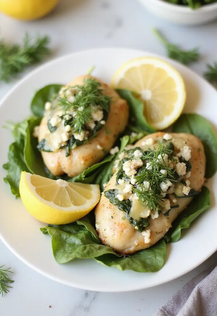 29 Stuffed Chicken Breast with Stuffing Recipes That Are Festive & Cozy - 2. Spinach and Feta Stuffed Chicken