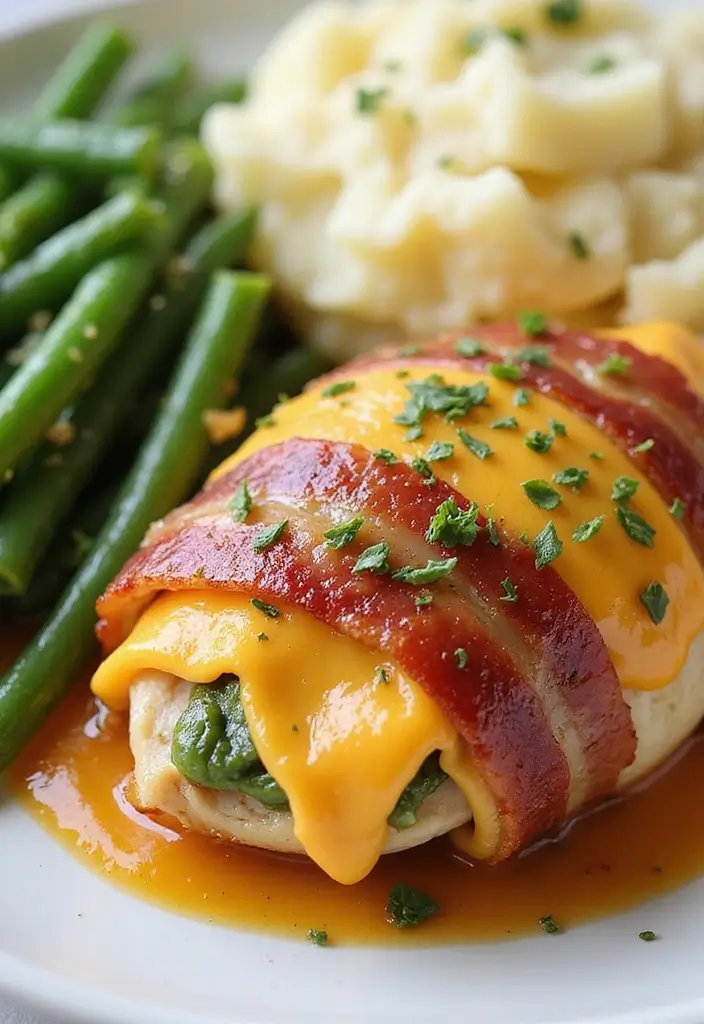 29 Stuffed Chicken Breast with Stuffing Recipes That Are Festive & Cozy - 22. Bacon and Cheese Stuffed Chicken Breast