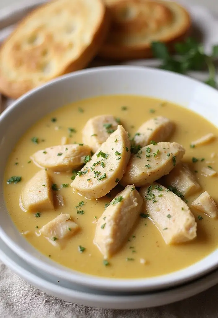 29 Whole30 Chicken Soup Recipes That Feel Warm & Nourishing - 11. Garlic Parmesan Chicken Soup