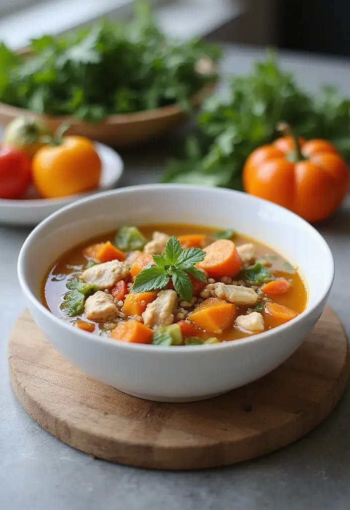 29 Whole30 Chicken Soup Recipes That Feel Warm & Nourishing - 19. Chicken and Quinoa Soup
