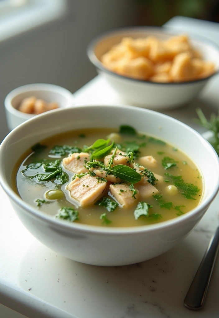 29 Whole30 Chicken Soup Recipes That Feel Warm & Nourishing - 21. Chicken and Spinach Soup