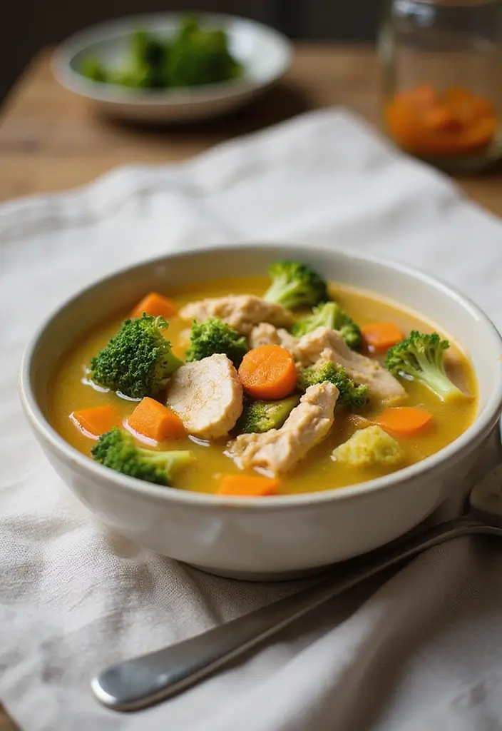 29 Whole30 Chicken Soup Recipes That Feel Warm & Nourishing - 28. Chicken and Broccoli Soup