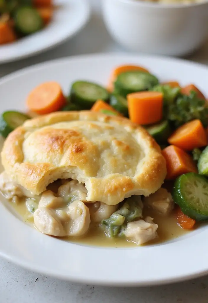 30 Bisquick Chicken Pot Pie Recipes That Are Family Favorites - 10. Lightened-Up Bisquick Chicken Pot Pie