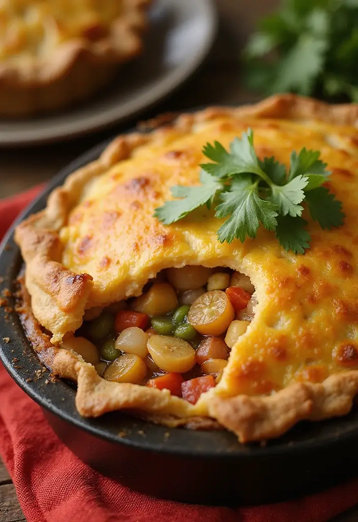 30 Bisquick Chicken Pot Pie Recipes That Are Family Favorites - 17. Tex-Mex Bisquick Chicken Pot Pie