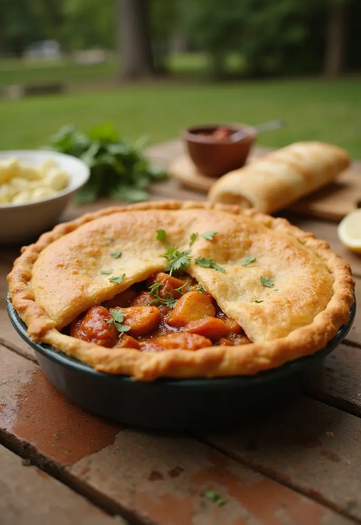 30 Bisquick Chicken Pot Pie Recipes That Are Family Favorites - 20. BBQ Chicken Bisquick Pot Pie