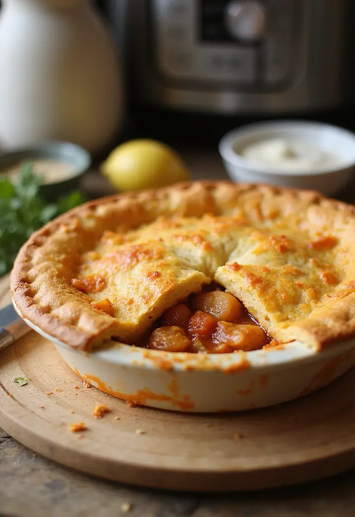 30 Bisquick Chicken Pot Pie Recipes That Are Family Favorites - 21. Sriracha Chicken Bisquick Pot Pie