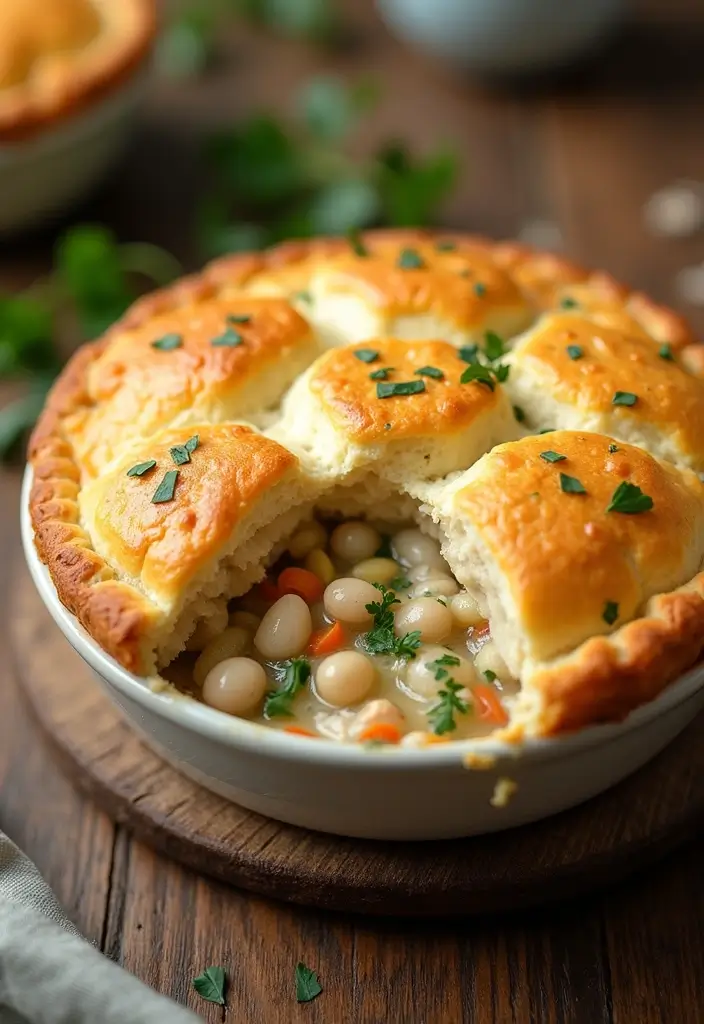 30 Bisquick Chicken Pot Pie Recipes That Are Family Favorites - 3. Bisquick Chicken Pot Pie with Biscuits