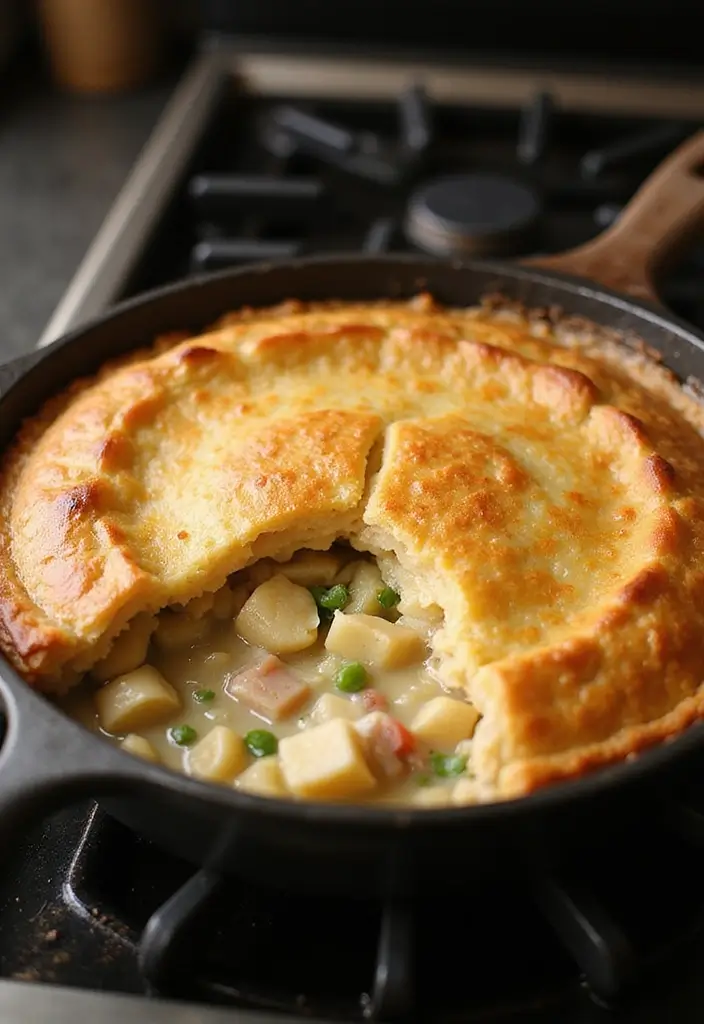 30 Bisquick Chicken Pot Pie Recipes That Are Family Favorites - 4. One-Pan Bisquick Chicken Pot Pie