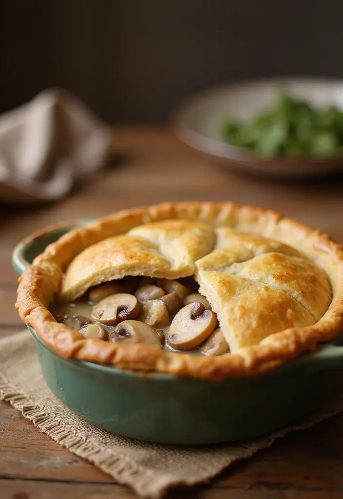 30 Bisquick Chicken Pot Pie Recipes That Are Family Favorites - 7. Bisquick Chicken Pot Pie with Mushrooms