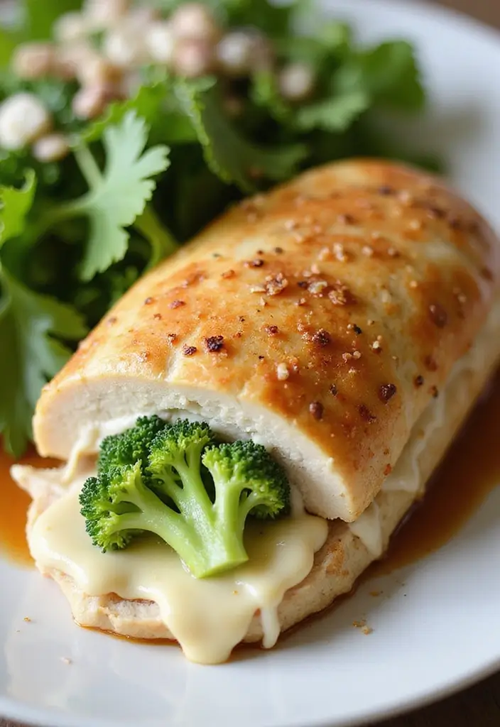 30 Chicken Dinner Recipes: Healthy and Full of Flavor - 27. Stuffed Chicken Breast with Broccoli and Cheese