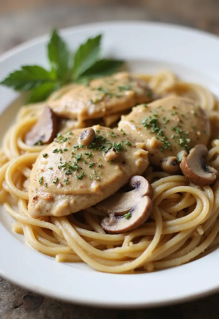 30 Chicken Dinner Recipes: Healthy and Full of Flavor - 3. Creamy Garlic Mushroom Chicken
