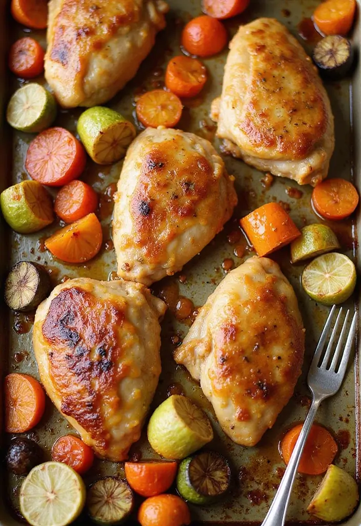30 Chicken Dinner Recipes: Healthy and Full of Flavor - 9. Honey Mustard Sheet Pan Chicken