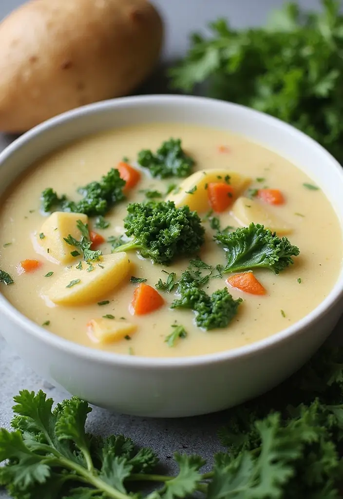 30 Chicken Potato Soup Crockpot Recipes That Are Cozy & Creamy 19 30 Chicken Potato Soup Crockpot Recipes That Are Cozy & Creamy - 18. Chicken Potato Soup with Kale