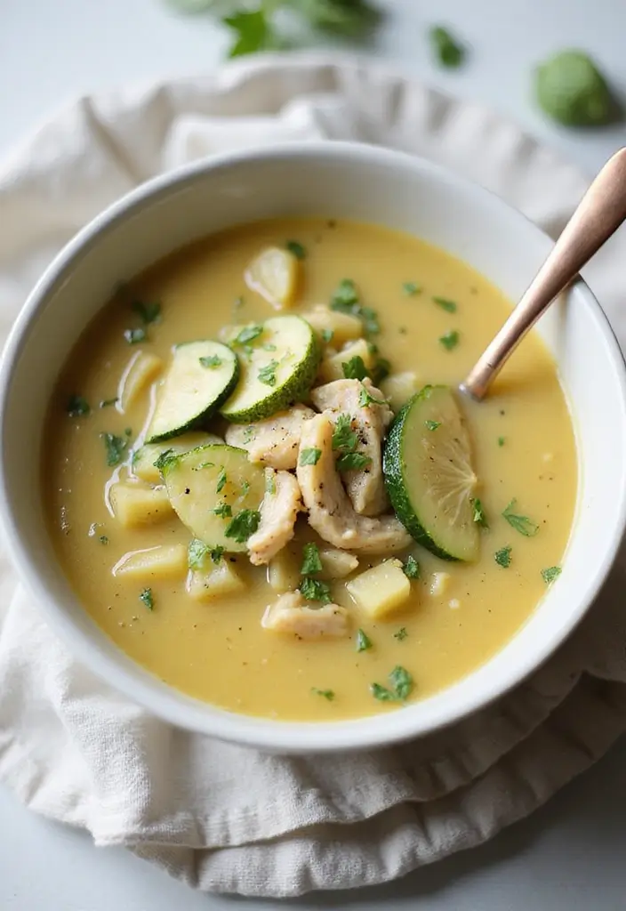 30 Chicken Potato Soup Crockpot Recipes That Are Cozy & Creamy 28 30 Chicken Potato Soup Crockpot Recipes That Are Cozy & Creamy - 27. Chicken Potato Soup with Zucchini