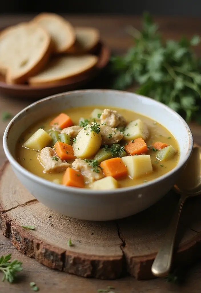 30 Chicken Potato Soup Crockpot Recipes That Are Cozy & Creamy 7 30 Chicken Potato Soup Crockpot Recipes That Are Cozy & Creamy - 6. Rustic Chicken Vegetable Potato Soup