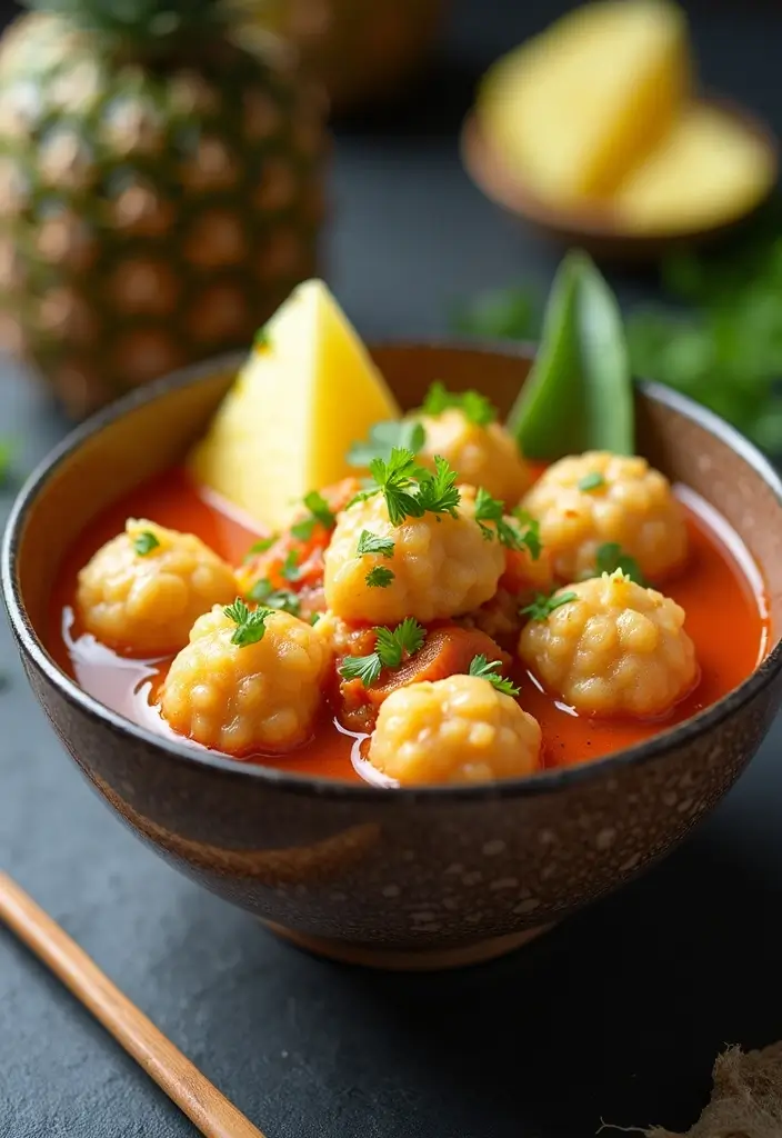 30 Chicken Stew with Dumplings Recipes That Are Old-Fashioned Delicious - 10. Sweet and Sour Chicken Stew with Pineapple Dumplings