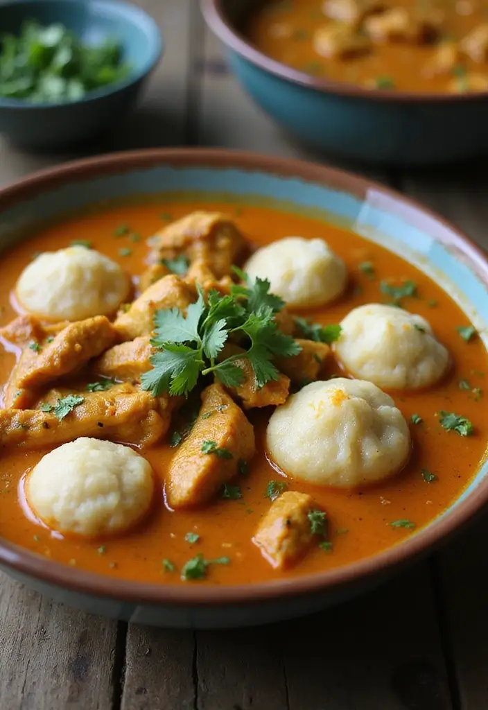 30 Chicken Stew with Dumplings Recipes That Are Old-Fashioned Delicious - 11. Curry Chicken Stew with Coconut Dumplings