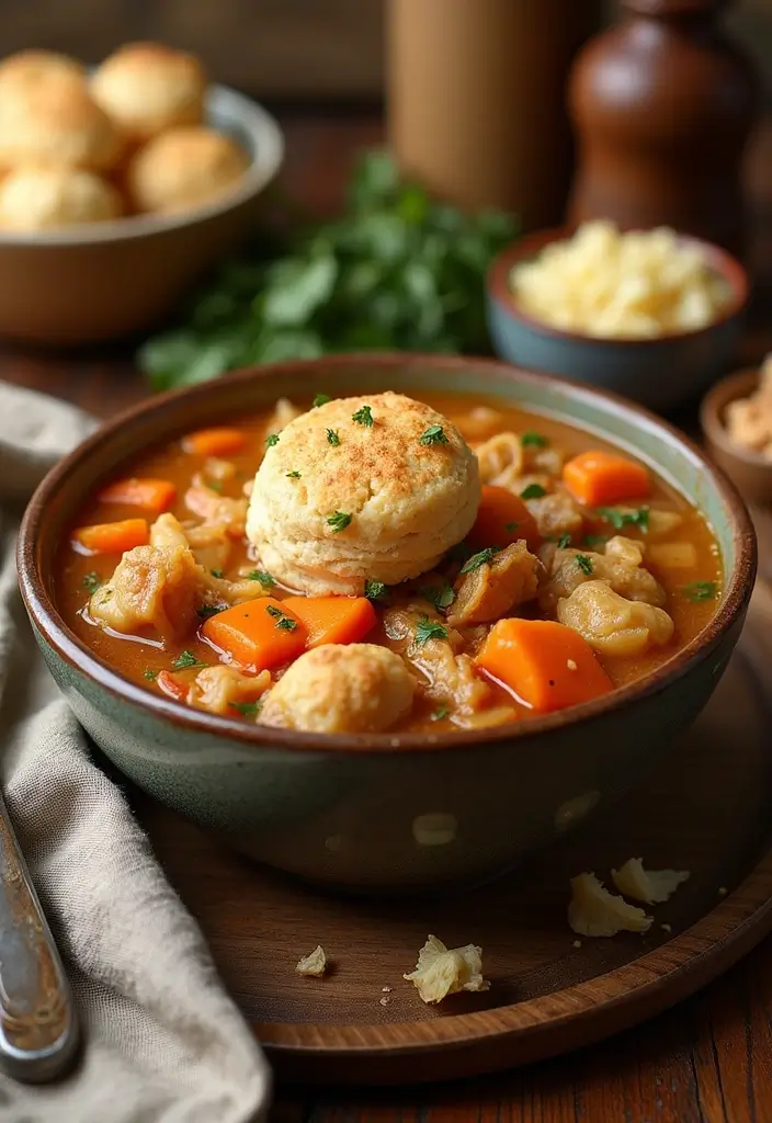 30 Chicken Stew with Dumplings Recipes That Are Old-Fashioned Delicious - 12. Southern Chicken Stew with Biscuit Dumplings