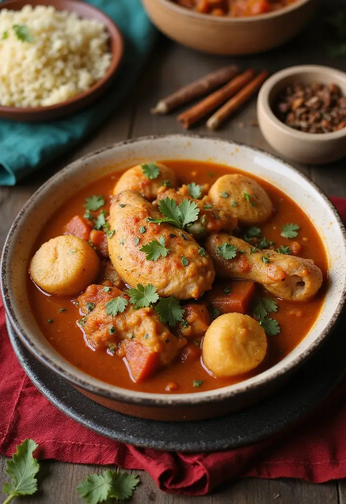 30 Chicken Stew with Dumplings Recipes That Are Old-Fashioned Delicious - 15. Moroccan Chicken Stew with Couscous Dumplings
