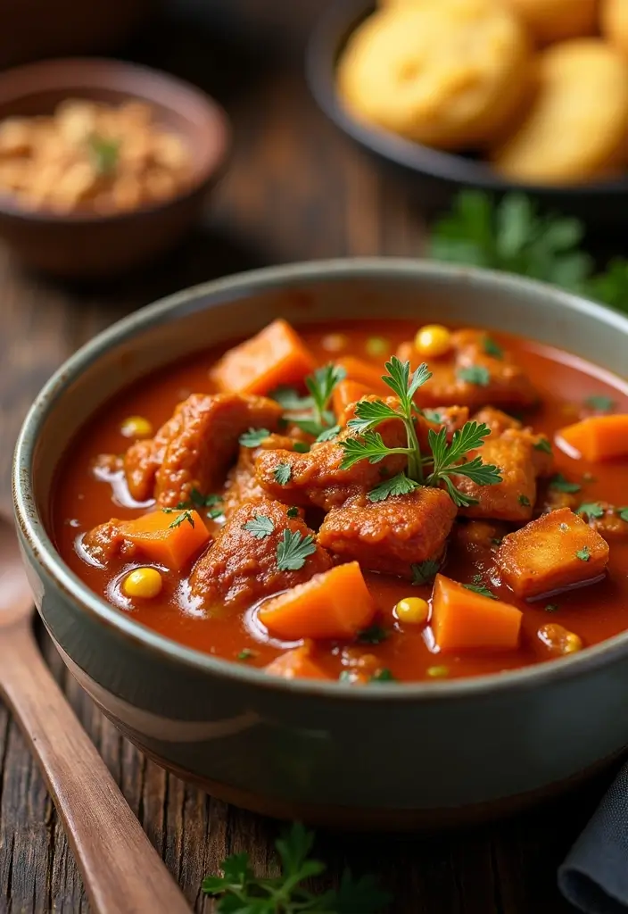 30 Chicken Stew with Dumplings Recipes That Are Old-Fashioned Delicious - 17. BBQ Chicken Stew with Cornbread Dumplings