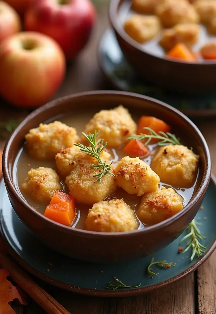 30 Chicken Stew with Dumplings Recipes That Are Old-Fashioned Delicious - 20. Apple Cider Chicken Stew with Cinnamon Dumplings